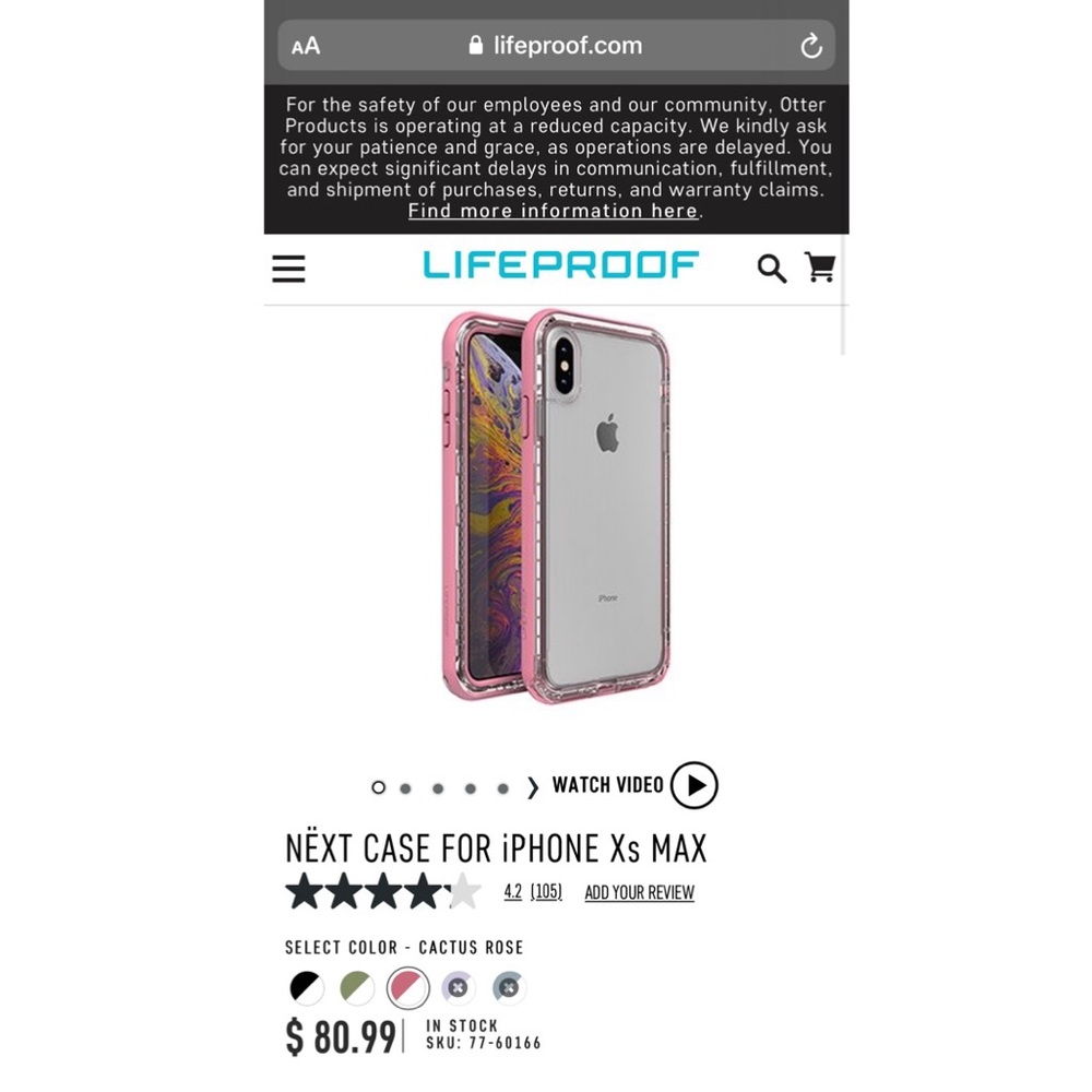 iPhone xsmax brand new life proof phone case